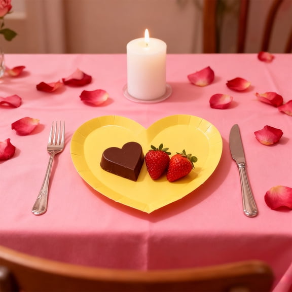 Uxgjfwu Disposable Paper Trays, Heart Shaped Serving Trays for Parties, Macaron Design Paper Trays for Events, Celebration, Dessert Serving