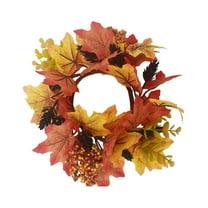 Uxgjfwu Fall Wreath for Door Maple Leaf Garland with Sunflowers Pumpkins Berries Winter Christmas Thanksgiving Porch Decor