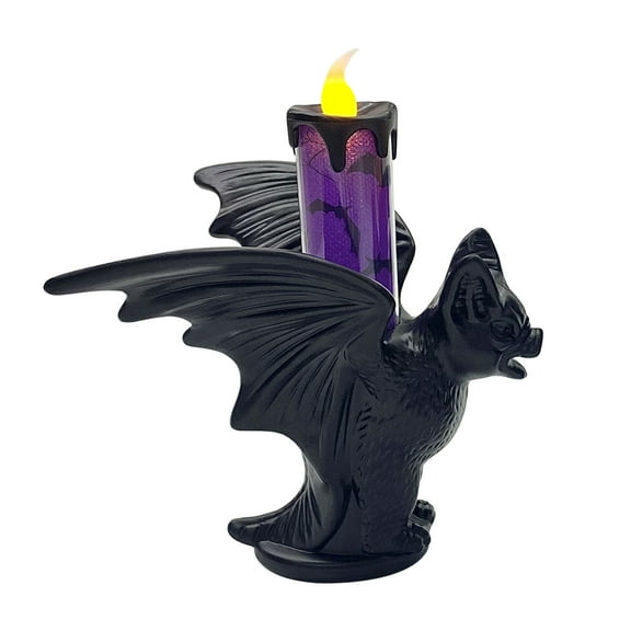 Uxgjfwu Flameless Halloween Candles Battery Tea Lights, Bat Shape LED Candle for Table Centerpiece Decor