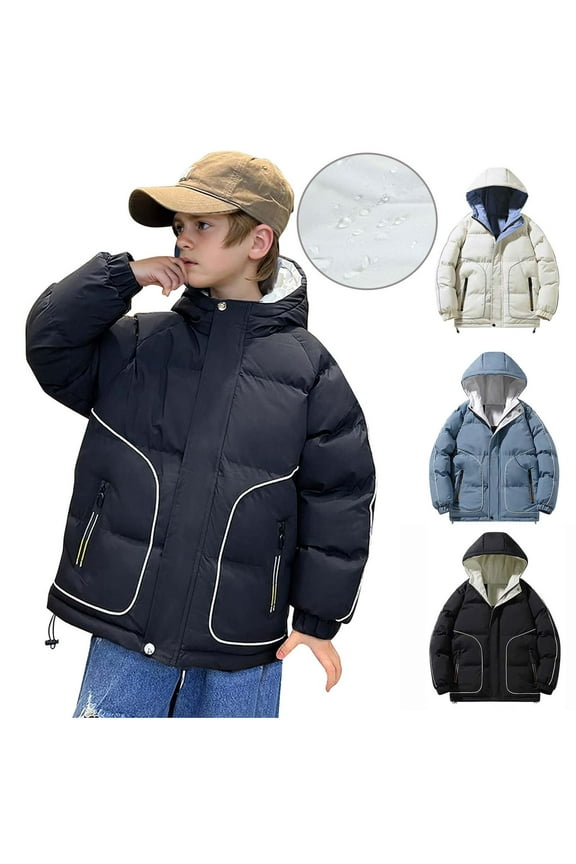 Fleece Jacket Boys Girls Winter Jacket Coat Warm Clothes 5-16 Years Old Kids Fashion Long Sleeve Hoodie Outerwear