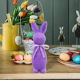 thumbnail image 1 of Uxgjfwu Flocked Bunny Statue with Bow, Standing Easter Rabbit Figurine for Home, Garden, and Courtyard Decor, Spring Holiday Ornament for Outdoor and Indoor, 1 of 6