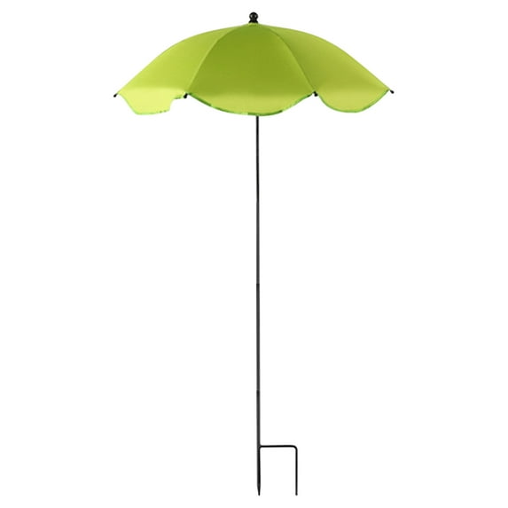 Uxgjfwu Garden Sun Umbrella, 50" Plant Stake Shade Cover for Potted Flowers, Outdoor Rain Protection Canopy
