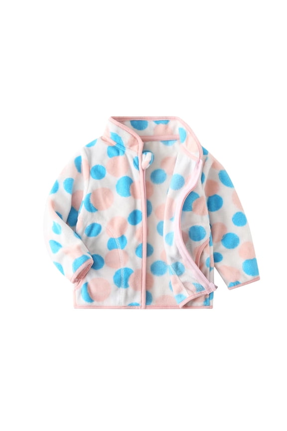 Girls Coats Size 10-12 Girls Fleece Jacket Teddy Fleece Top Zipper Jacket With Flannel Double-Sided Fleece Coat Jacket