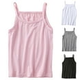 thumbnail image 1 of Uxgjfwu Girls Tank Tops Summer Girls Sweat-absorbing Breathable Stretch Bottoming Camisole Top Sizes 2T-9T,Pink, 1 of 4