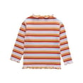 thumbnail image 1 of Uxgjfwu Girls Tops Striped Long Sleeve Top Spring and Fall Cotton Bottom Shirt Toddler Clothes Sizes 3-7, 1 of 3