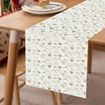 thumbnail image 1 of Uxgjfwu Gold Foil Christmas Table Runner, Snowflake Elk Pattern Nylon Fabric Flag, Festive Table Decoration for Holiday Gathering, Party Setting, 1 of 6