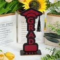 thumbnail image 1 of Uxgjfwu Graduation Season Wooden Tabletop Ornament, Holiday Decorative Gift for Graduate, 3D Design Desktop Display for Home, Office, Keepsake, Engraved, 1 of 7