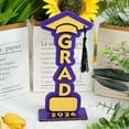thumbnail image 1 of Uxgjfwu Graduation Season Wooden Tabletop Ornament, Holiday Decorative Gift for Graduate, 3D Design Desktop Display for Home, Office, Keepsake, Engraved, 1 of 7