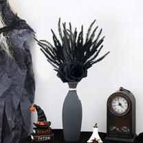 Uxgjfwu Halloween Black Floral Stems - Artificial Pine Needles Spray for Vase Centerpiece Fall Decor