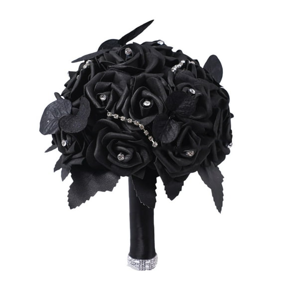 Uxgjfwu Halloween Bouquet, Dark Gothic Skull Flower Arrangement for Day of the Dead, Home Decor Centerpiece, Artificial Silk Flowers for Halloween Party Decoration