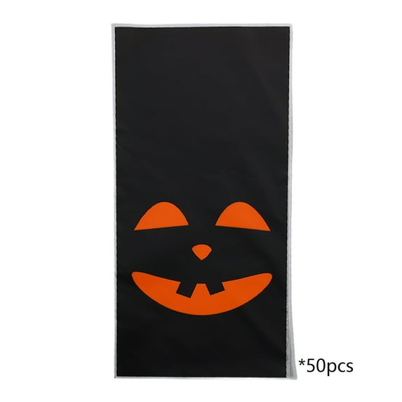 Uxgjfwu Halloween Candy Bags - 50 Pack Treat Favor Gift Pouches for Kids Trick or Treat Party Favors Supplies