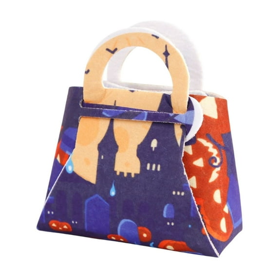 Uxgjfwu Halloween Candy Bags Personalized Pumpkin Tote Trick or Treat Bags for Kids, Reusable Party Favors Spooky Decorations Supplies