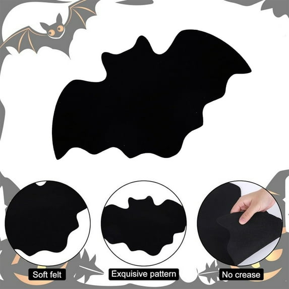 Uxgjfwu Halloween Placemat Black Non Slip Heat Resistant for Dining Table Party Decor Festive Setting Kitchen Use