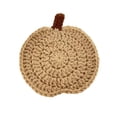 thumbnail image 1 of Elainilye Handmade Crochet Pumpkin Coaster for Beverage Cups, Autumn Harvest Thanksgiving Halloween Table Decoration for Home Parties and Daily Use, 1 of 6