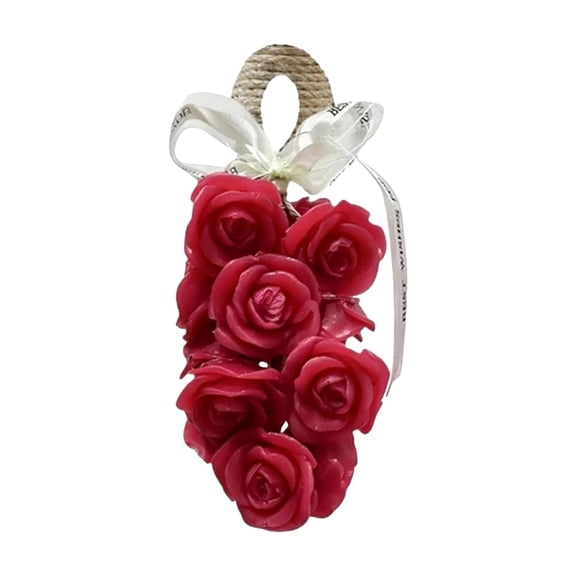 Uxgjfwu Handmade Scented Rose Soap Bouquet on a Rope, Decorative Soap for Hand Washing and Home Decor, Gift Choice for Bathroom and Holiday, Crystal Clear Design