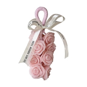 Uxgjfwu Handmade Scented Rose Soap Bouquet on a Rope, Decorative Soap for Hand Washing and Home Decor, Gift Choice for Bathroom and Holiday, Crystal Clear Design