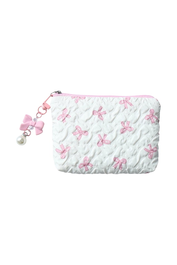 High End Bow-shaped Cosmetic Bag, Cute Lip Stick Pouch, Mini Coin Purse, Small Capacity Design, Exquisite Portable Storage Bag for Daily Makeup Essentials