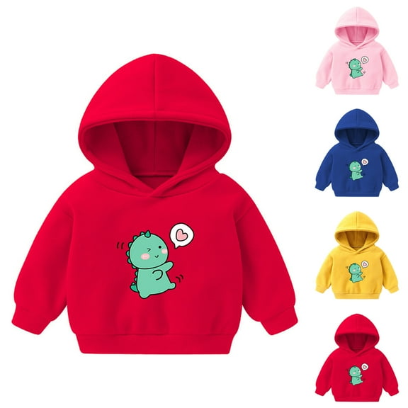 Uxgjfwu Hooded Sweatshirts for Boys Dinosaur Print Shirts Toddler Pullover Hoodie Shirts Fall Long Sleeve Shirts