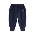 thumbnail image 1 of Uxgjfwu Infant Sweatpants Solid Color Pants Toddler Trousers Baby Boys and Girls Plush Pants Winter Warm Pants, 1 of 2