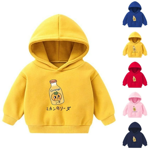 Uxgjfwu Kids Hoodie Fashion Toddler Hooded Sweatshirt Tops Girls And Boys Casual Long Sleeve Tops Hoodie Printing Sweatshirts