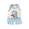 thumbnail image 1 of Uxgjfwu Kids Outfit Summer Clothing Sets Printed Tops Toddler Casual Sleeveless Shirts Shorts Sets, 1 of 3
