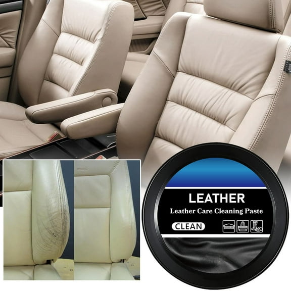 Uxgjfwu Leather Care Cleaning Cream, Multi-Purpose Cleaning Paste for Automotive Interior, Cleaner and Conditioner for Furniture Upholstery