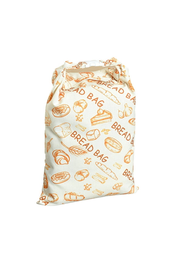 Uxgjfwu Linen Bread Storage Bag, Reusable Beeswax Food Grade Sourdough Keeper for Homemade Yeast Baked Goods Organizer 2 Pack