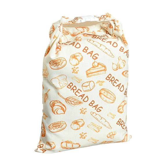 Uxgjfwu Linen Bread Storage Bag, Reusable Beeswax Food Grade Sourdough Keeper for Homemade Yeast Baked Goods Organizer 2 Pack