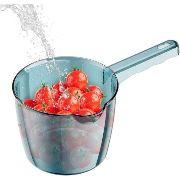 Uxgjfwu Long Handle Water Scoop - Sturdy Bath Dipper for Shower, Kids Bathroom, Kitchen, Fruit Washing