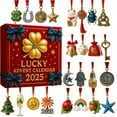 thumbnail image 1 of Uxgjfwu Lucky Advent Calendar 2025 2D Acrylic Pendant Christmas Countdown Calendar with Lucky Charms Ornaments for Holiday Decor Gift for Family and Friends, 1 of 3