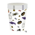 thumbnail image 1 of Uxgjfwu Luminous Halloween Party Supplies 16 Paper Plates 16 Cups 20 Napkins with Spooky Designs for Festive Gatherings (Cups), 1 of 6