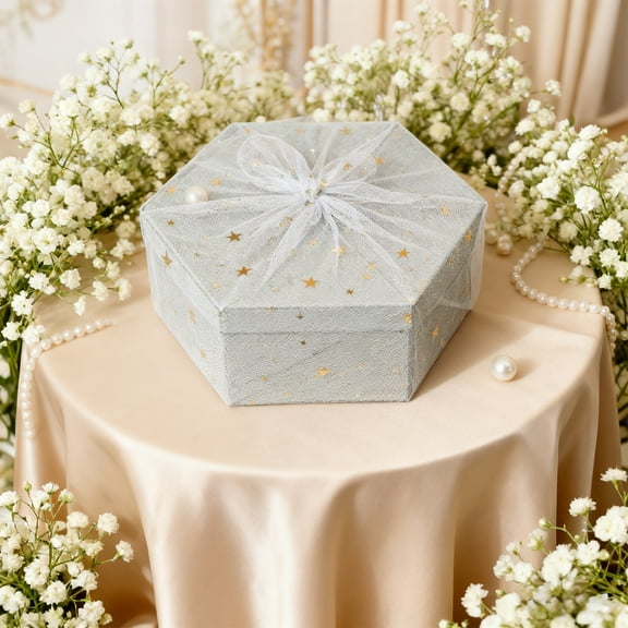 Uxgjfwu Mesh Fabric Packaging Material, 1 Roll Colorful Netting with Star Patterns, Decorative Mesh Wrap for Flower Arrangement Gift Presentation