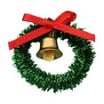 thumbnail image 1 of Uxgjfwu Miniature Christmas Wreath with Red Bow and Bells for Dollhouse Decor, Pretend Play Holiday Scene Model for Toy House and Display, 1 of 3