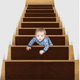 thumbnail image 1 of Uxgjfwu Non Slip Stair Treads Mats, Self Adhesive Striped Step Carpets for Indoor Stairs Washable Cut to Fit Home Safety, 1 of 9