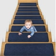 thumbnail image 1 of Uxgjfwu Non Slip Stair Treads Mats, Self Adhesive Striped Step Carpets for Indoor Stairs Washable Cut to Fit Home Safety, 1 of 9