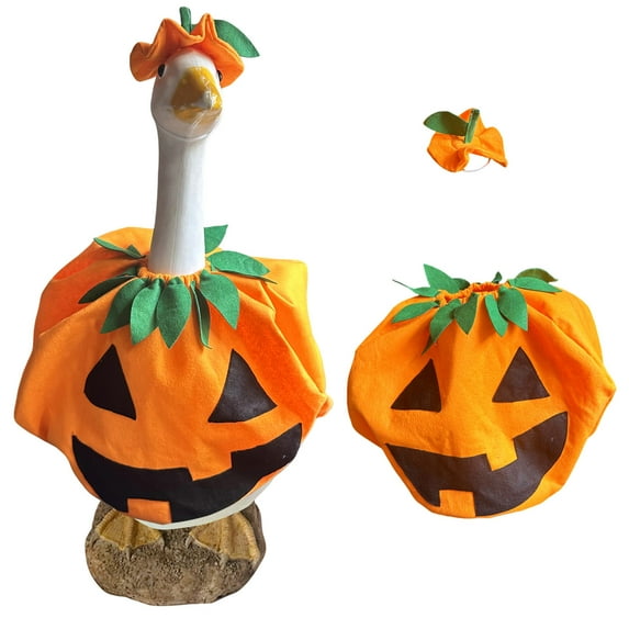 Uxgjfwu Outdoor Halloween Decor - Large Goose Costume Clothes for Garden Porch Cement Geese Decoration