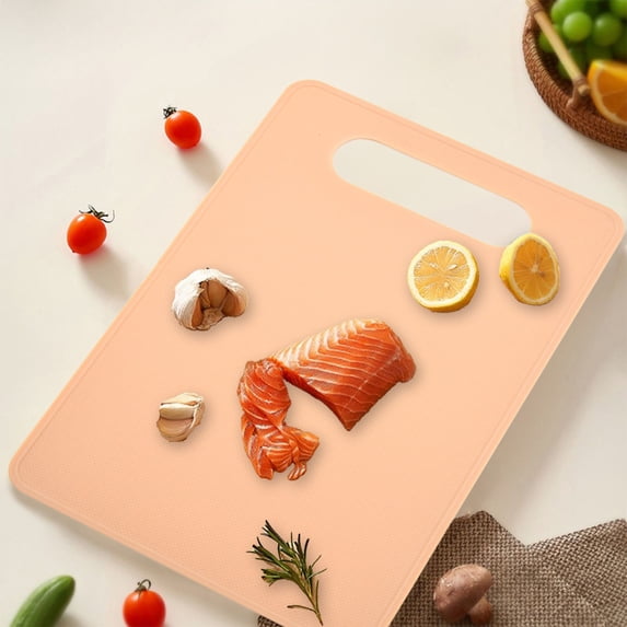 Uxgjfwu Plastic Double Sided Chopping Board with Knife Sharpener, Non-Slip Cutting Mat for Meat Vegetables, Dishwasher Safe