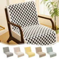 Uxgjfwu Plush Recliner Chair Covers, Thickened High-Back Rocking Chair Protectors for Winter, Non-slip Recliner Covers with Straps