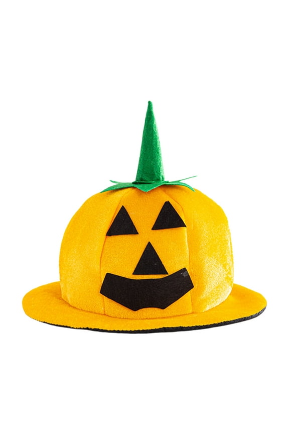 Uxgjfwu Pumpkin Beanie Knit Hat for Kids Halloween, Soft Festival Headwear with Leaf Sprout for Fall Outdoor Activities