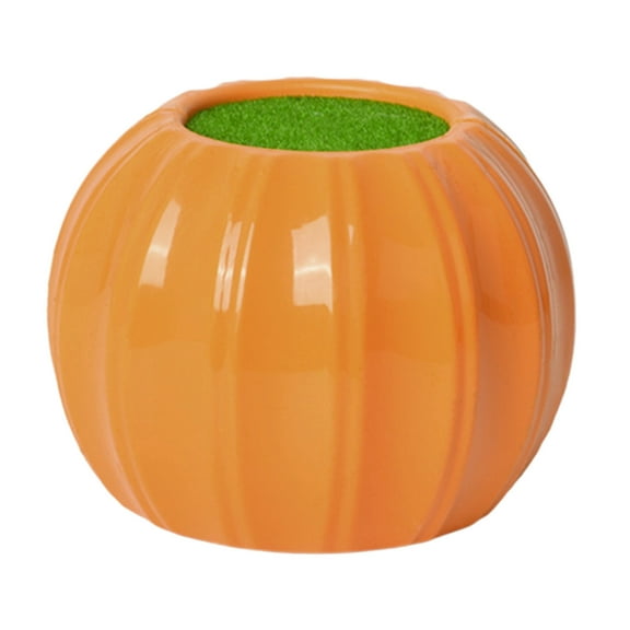 Uxgjfwu Pumpkin Flower Vase Plastic Planter for Table Shelf Decor, Fall Harvest Centerpiece for Home Fireplace Thanksgiving