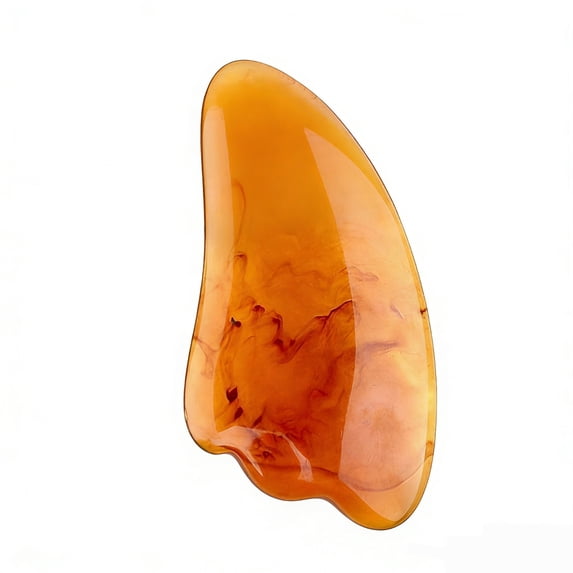 Uxgjfwu Resin Gua Sha Massage Tool, Ergonomic Board for Muscle Relaxation and Body Massage, Natural Stones Finish for Face and Body Care