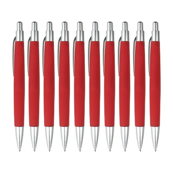 Uxgjfwu Retractable Black Ballpoint Pens 10 Pack with Smooth Writing 1ml Ink, Basic Value Set for Sch-ool Office Home and Everyday Use