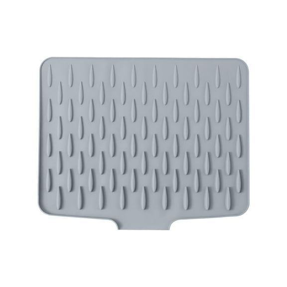 Uxgjfwu Silicone Drain Mat, Countertop Slope Drying Rack for Dishes Sink Kitchen Utensil Organizer Non Slip Dish Drying Pad Drain Board Replacement