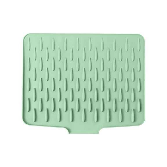 Uxgjfwu Silicone Drain Mat, Countertop Slope Drying Rack for Dishes Sink Kitchen Utensil Organizer Non Slip Dish Drying Pad Drain Board Replacement