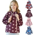 thumbnail image 1 of Uxgjfwu Snow Jacket Hooded Childrens Double Zipper Printed Jackets Windbreaker Boys And Girls Coat, 1 of 9