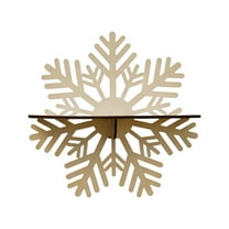 Uxgjfwu Snowflake Wall Shelf Wooden Organizer for Christmas Decor, Home Bedroom Storage and Holiday Display Solution