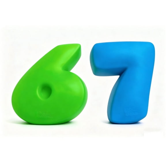 Uxgjfwu Soft Six Seven Number Sensory Fidget Toy, Tactile Learning Squishies with Squeezable Raised Digits, Portable Stress Relief Toy for Desk Home Relaxation Focus Activity