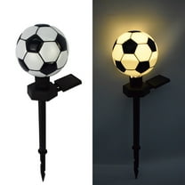 Uxgjfwu Solar Football Light Outdoor Garden Stake, Waterproof LED Landscape Lamp for Yard Pathway, Sport Theme Night Decoration
