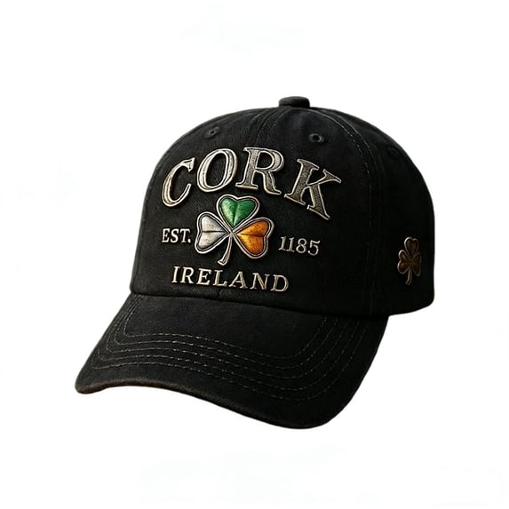 Uxgjfwu St. Patrick's Day Print Casual Unisex Cap, Adjustable Hat for Men and Women, Irish Holiday Theme for Outdoor, Daily Wear, Cotton, Green Design