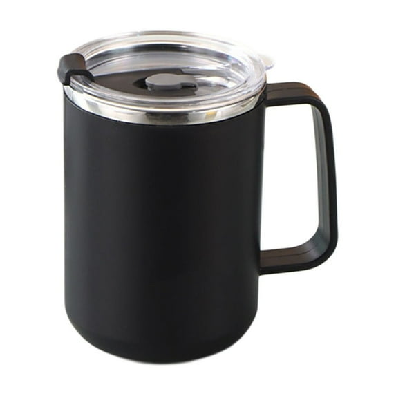 Uxgjfwu Stainless Steel Water Cup, 500ml Double Layer Insulated Coffee Mug, Sealed Leak Proof Lid, Office Tea Travel Tumbler, Covered Beverage Container